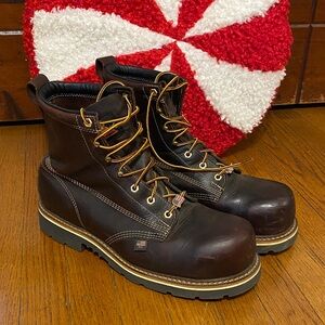 Thorogood Men's Rugged Brown Leather Work Boots